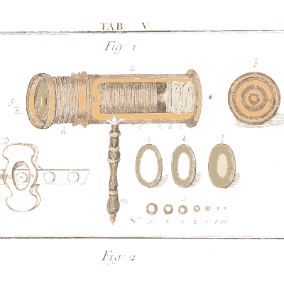 Draw tube microscope and lenses - Amusement Microscopique, Volume 3 - 1764