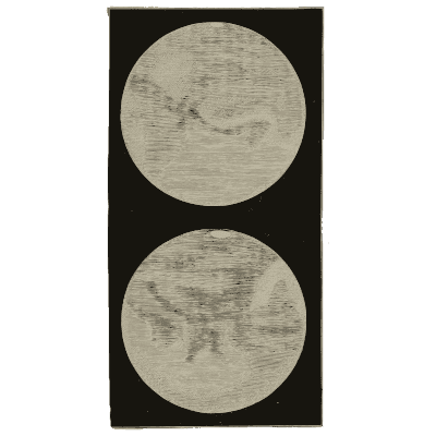 Two telescopic views of a planet - Elements of Astronomy - 1875