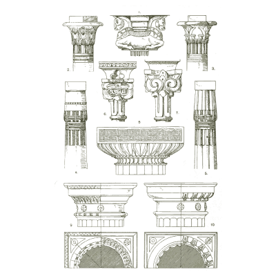 Bases and pedestals - Handbook of Ornament - 1900