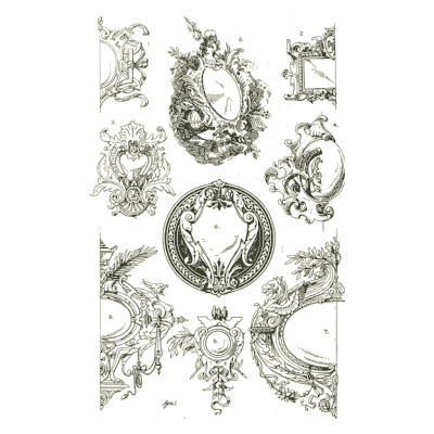 Strapwork frames - Handbook of Ornament - 1900