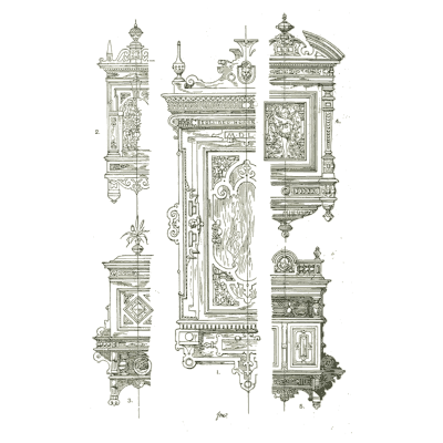 Hanging cabinets - Handbook of Ornament - 1900