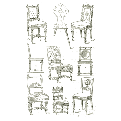Chairs - Handbook of Ornament - 1900