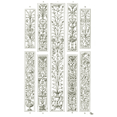 Pilaster panels - Handbook of Ornament - 1900