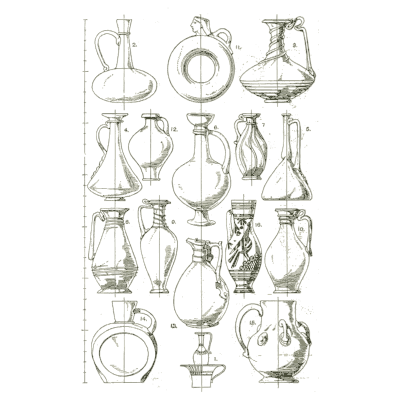 Lip-spouted pitchers - Handbook of Ornament - 1900