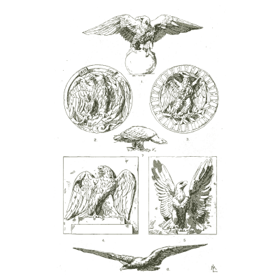 Eagle ornaments 01 - Handbook of Ornament - 1900