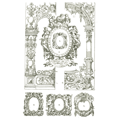 Cartouches and frames - Handbook of Ornament - 1900