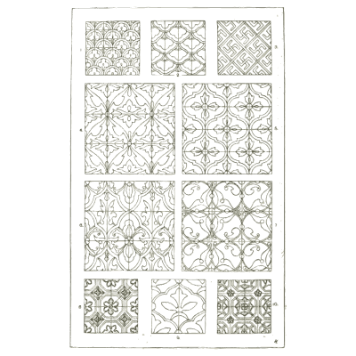 Diaper patterns - Handbook of Ornament - 1900