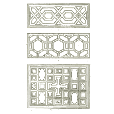 Coffered ceiling patterns - Handbook of Ornament - 1900