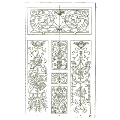 Carved Renaissance panels - Handbook of Ornament - 1900