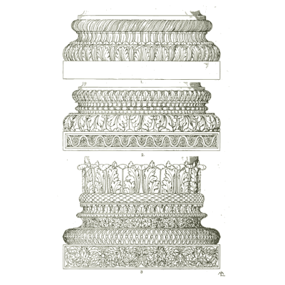 Column bases - Handbook of Ornament - 1900