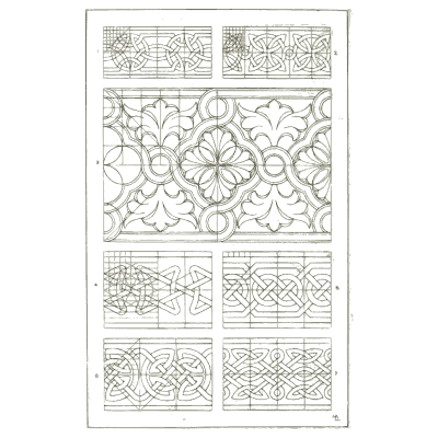 Interlace and tracery panels - Handbook of Ornament - 1900