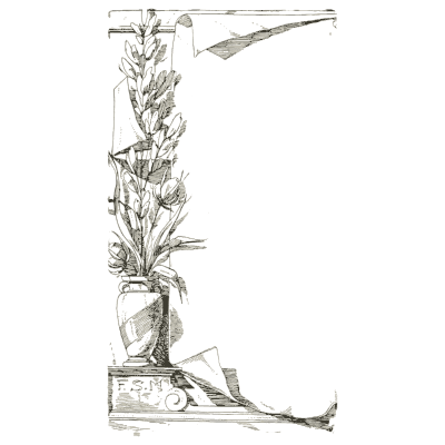 Trophy panel with laurel - Handbook of Ornament - 1900