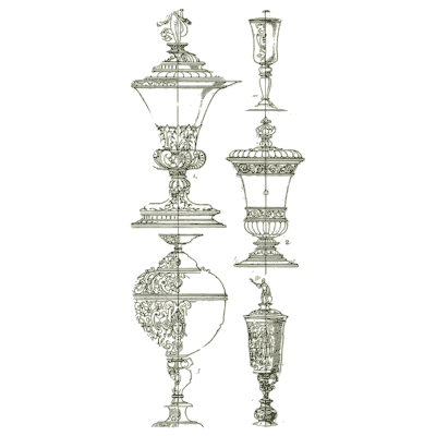 Covered cups and goblets - Handbook of Ornament - 1900