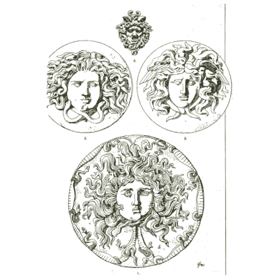 Medusa heads - Handbook of Ornament - 1900
