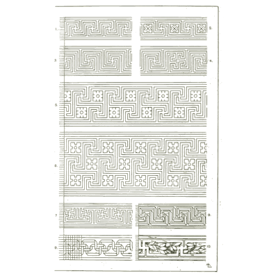 Greek key and fret bands - Handbook of Ornament - 1900