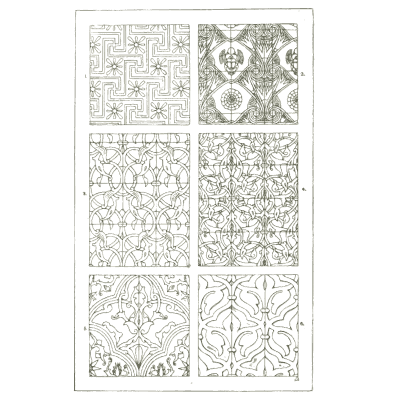 Damask and lace patterns - Handbook of Ornament - 1900