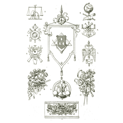 Trophies and emblems - Handbook of Ornament - 1900