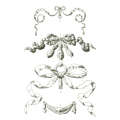 Ribbons and bows - Handbook of Ornament - 1900