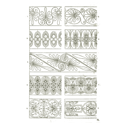 Palmette and anthemion bands - Handbook of Ornament - 1900