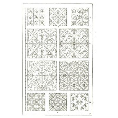 Gothic tracery fillings - Handbook of Ornament - 1900