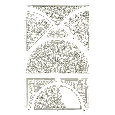 Spandrel and lunette fillings - Handbook of Ornament - 1900