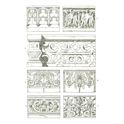 Romanesque and Gothic friezes - Handbook of Ornament - 1900