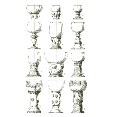 Goblets and roemers - Handbook of Ornament - 1900
