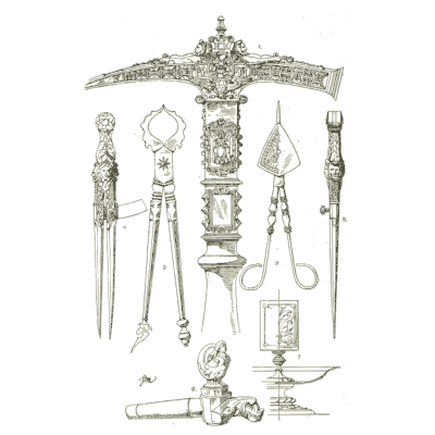 Tools and implements - Handbook of Ornament - 1900