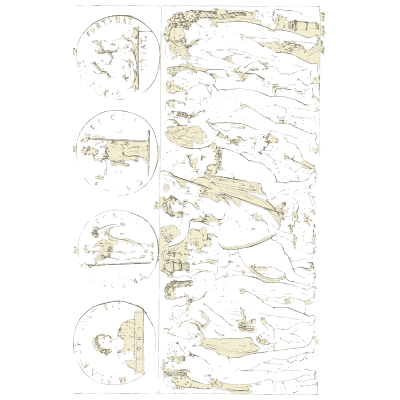Coins beside a carved frieze - Galerie Mythologique, Volume 1 - 1811