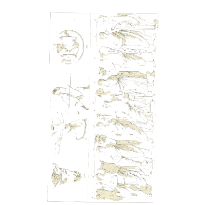 Two tall bands of carved figures 01 - Galerie Mythologique, Volume 1 - 1811