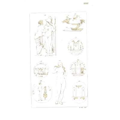 Standing nude figure with small panels - Galerie Mythologique, Volume 1 - 1811