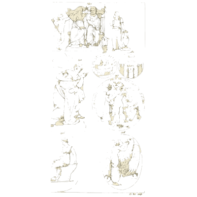 Panels and medallions of figures - Galerie Mythologique, Volume 1 - 1811