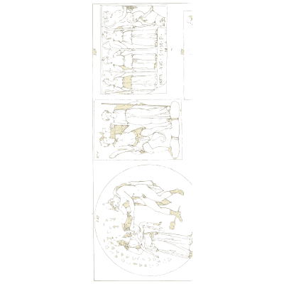 Figure panels above a medallion - Galerie Mythologique, Volume 1 - 1811