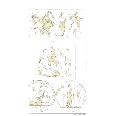 Dancing figures with coins - Galerie Mythologique, Volume 1 - 1811