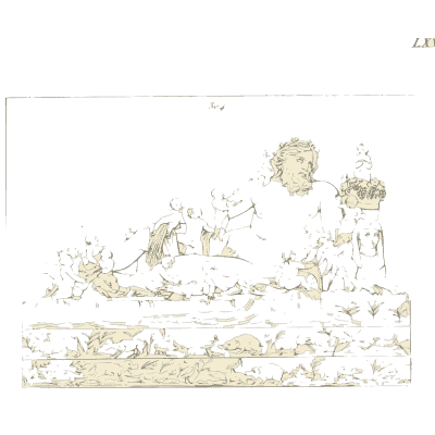 Reclining bearded river god - Galerie Mythologique, Volume 1 - 1811