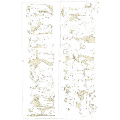 Pair of tall carved friezes - Galerie Mythologique, Volume 1 - 1811