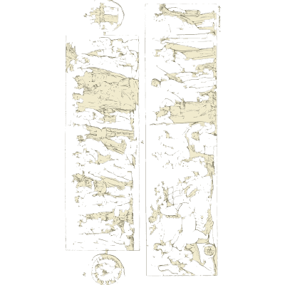 Tall figure bands beside a coin - Galerie Mythologique, Volume 1 - 1811