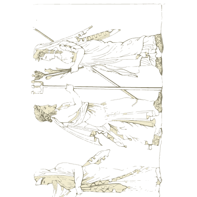 Draped figures reclining in tiers - Galerie Mythologique, Volume 1 - 1811