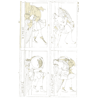 Panels of named figure pairs - Galerie Mythologique, Volume 1 - 1811