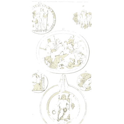 Medallions with a horseman - Galerie Mythologique, Volume 1 - 1811