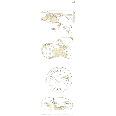 Horseman panel above coins - Galerie Mythologique, Volume 1 - 1811