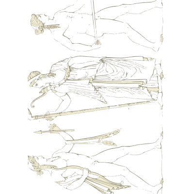 Draped figure with a spear - Galerie Mythologique, Volume 1 - 1811