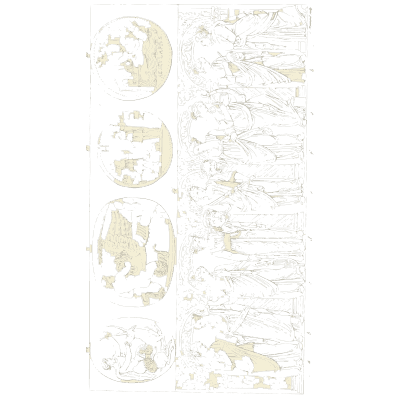 Medallions beside a carved frieze - Galerie Mythologique, Volume 1 - 1811