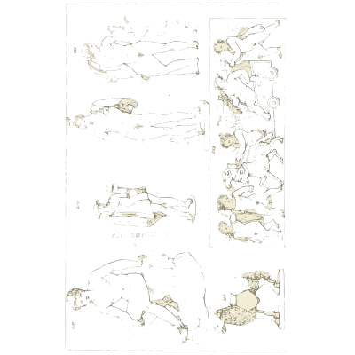 Panels with reclining figures and animals - Galerie Mythologique, Volume 1 - 1811