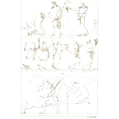 Figures gathered beside a tree - Galerie Mythologique, Volume 1 - 1811