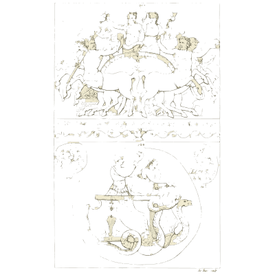 Figures carrying a garland - Galerie Mythologique, Volume 1 - 1811