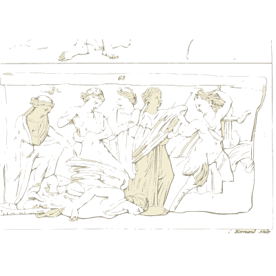 Relief of seated and standing figures - Galerie Mythologique, Volume 1 - 1811