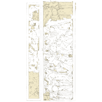 Two tall bands of carved figures 02 - Galerie Mythologique, Volume 1 - 1811