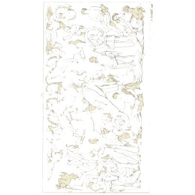 Tall frieze of struggling figures 02 - Galerie Mythologique, Volume 1 - 1811