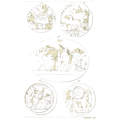 Medallions with small scenes - Galerie Mythologique, Volume 1 - 1811